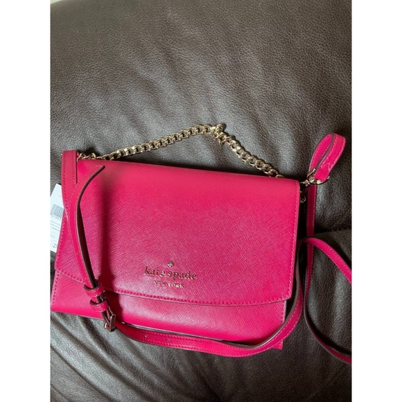 NWT Kate Spade Pink Ruby Carson Convertible Crossbody Saffiano Leather - Picture 6 of 6